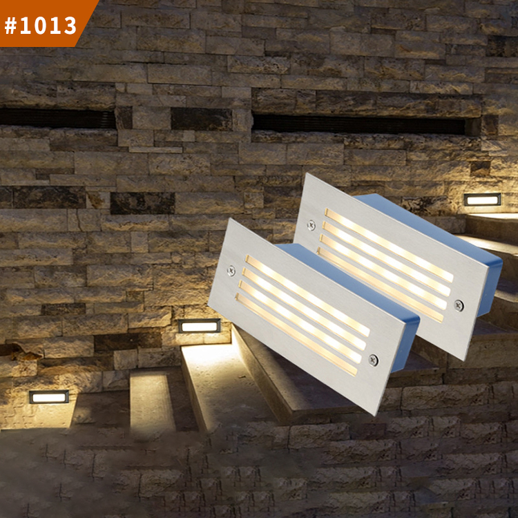 led stair step foot light waterproof indoor outdoor garden corridor wall light