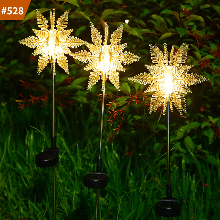 led solar snowflake lights