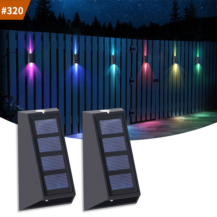 wall mounted solar outdoor garden lights