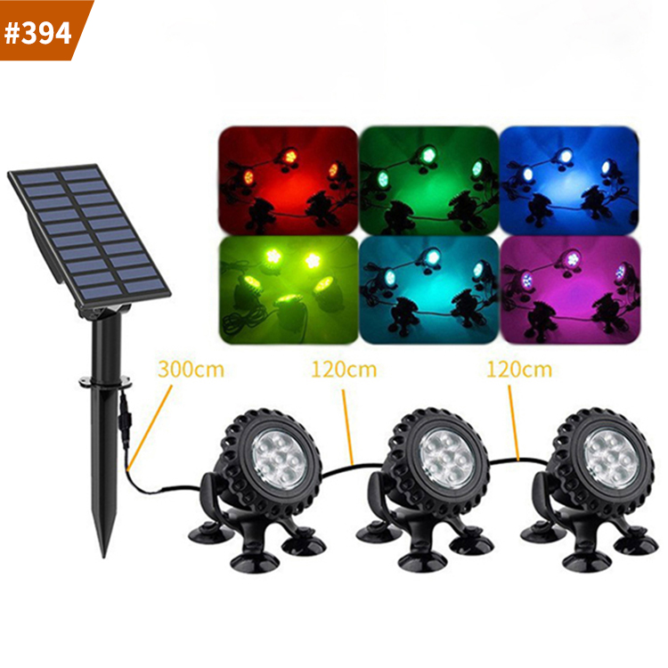 solar water bottom light