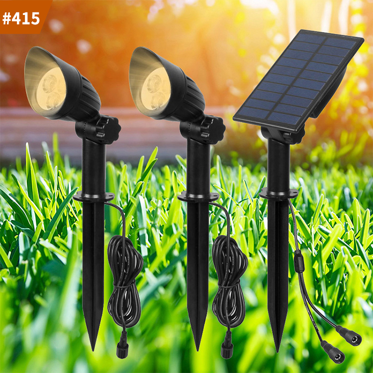 solar landscape spotlights outdoor waterproof led