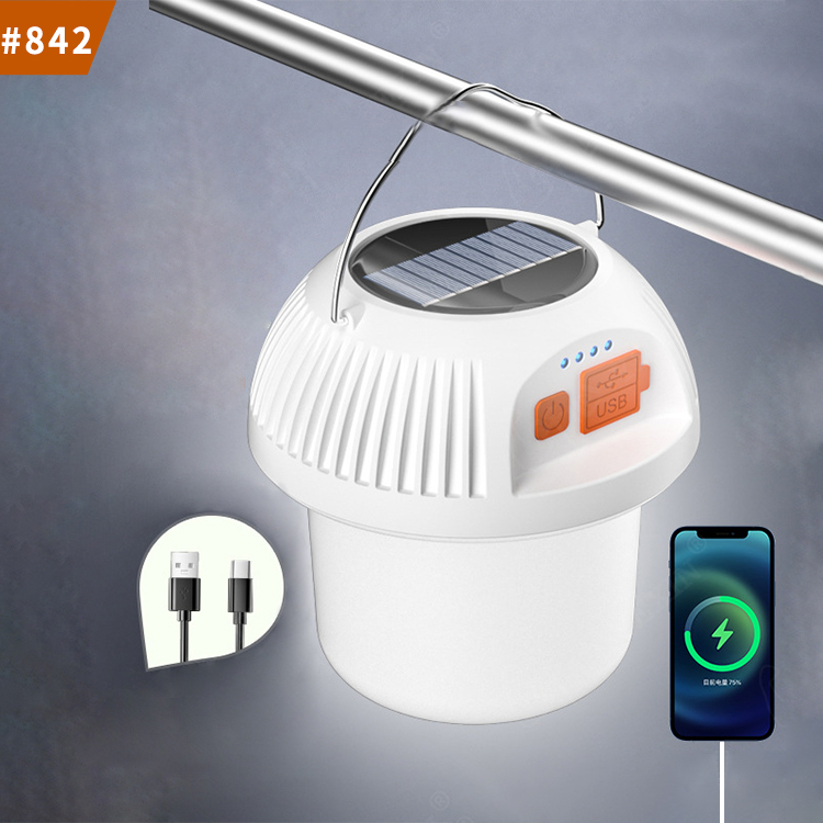 led solar emergency rechargeable bulb