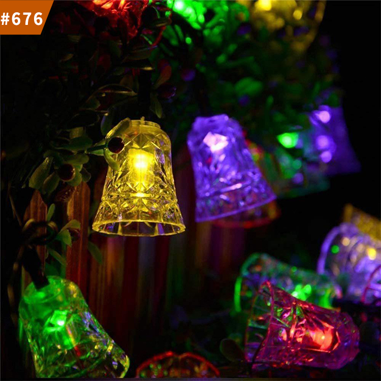 solar powered led string light for decor
