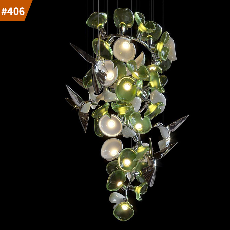 hanging glass chandelier