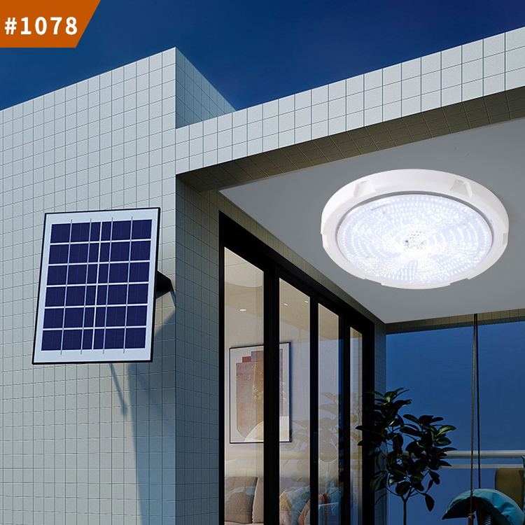 solar panel with ceiling lamp lights