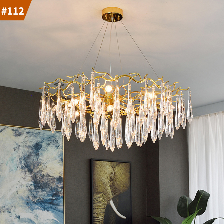 decorative lighting dining living room hotel gold ceiling k9 crystal chandeliers
