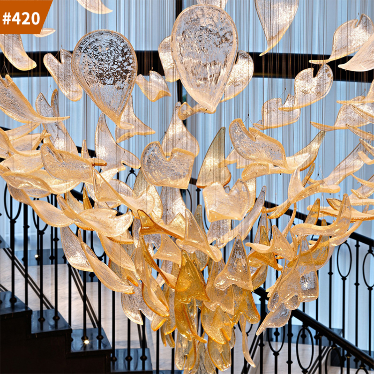 chandeliers staircase