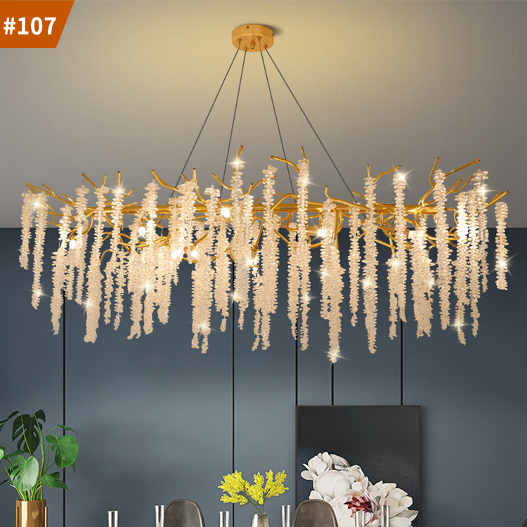 modern dining living room hotel luxury ceiling pendant light crystal chandeliers