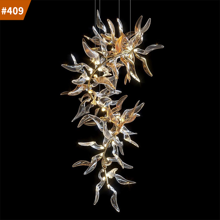 art glass chandelier