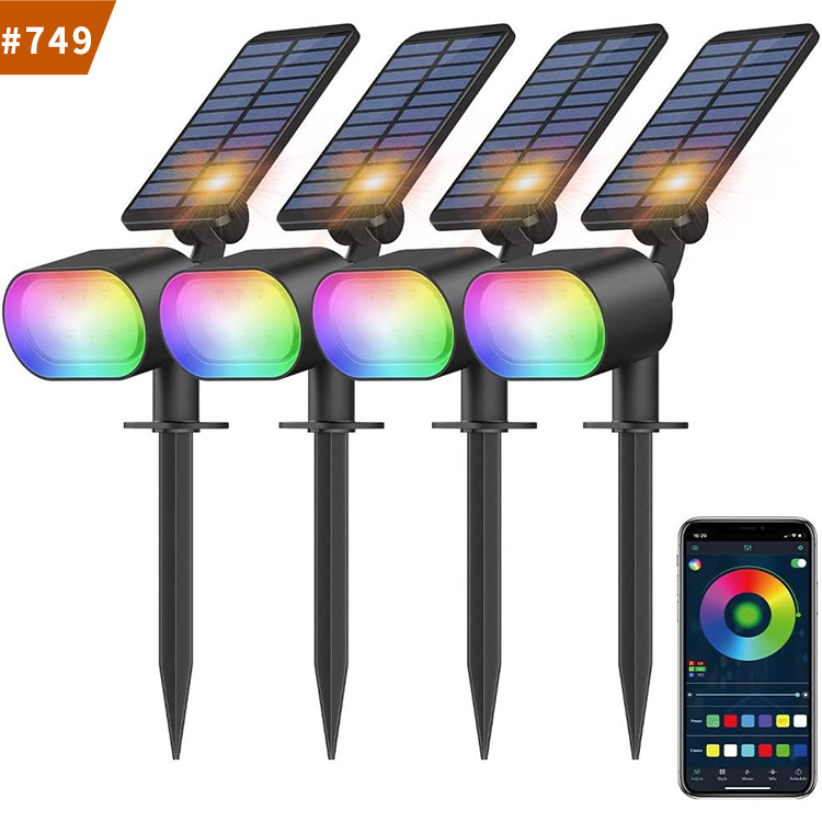 smart app control solar garden light