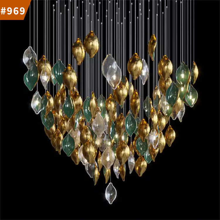 high ceiling stair chandelier