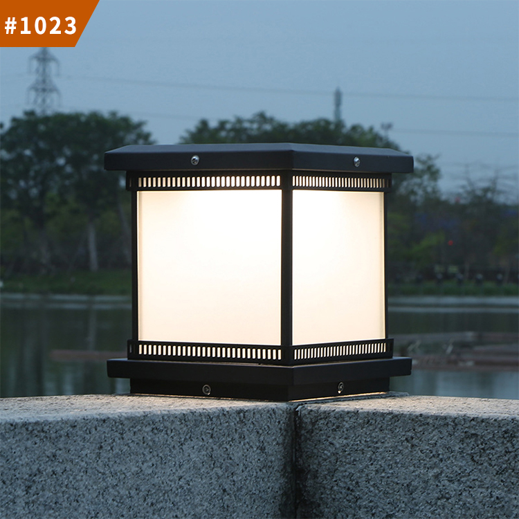 garden lights pillar mount