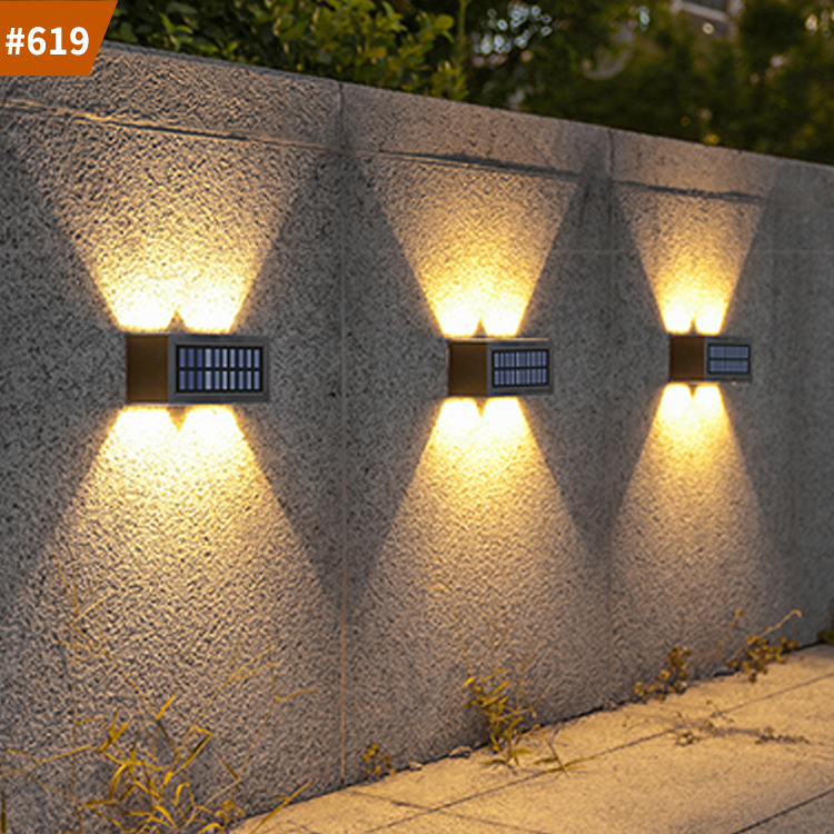 solar up down light outdoor wall light