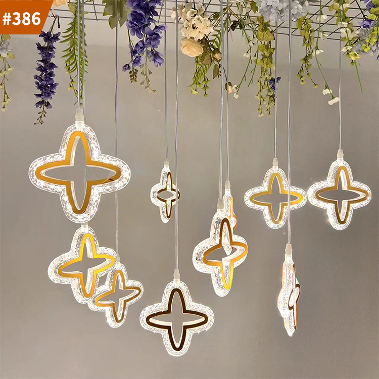 modern chandelier wedding