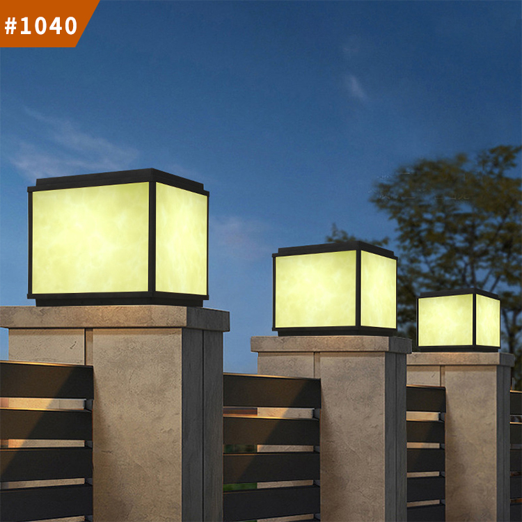 garden lights pillar mount
