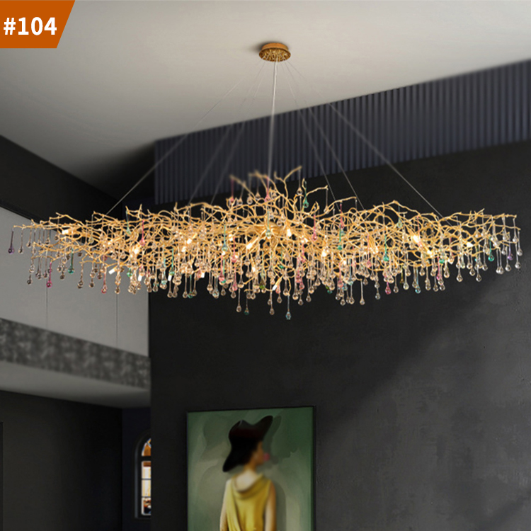dining living room hotel ceiling pendant light modern led crystal chandeliers