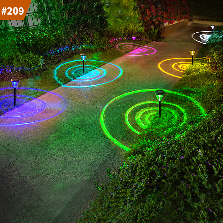 solar pathway lights with beautiful patterns