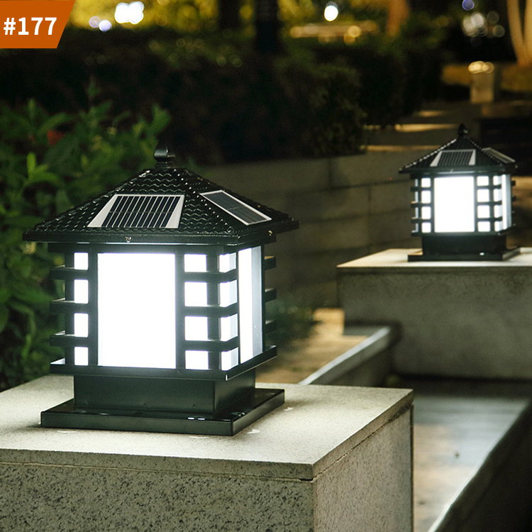 outdoor led solar pillar light